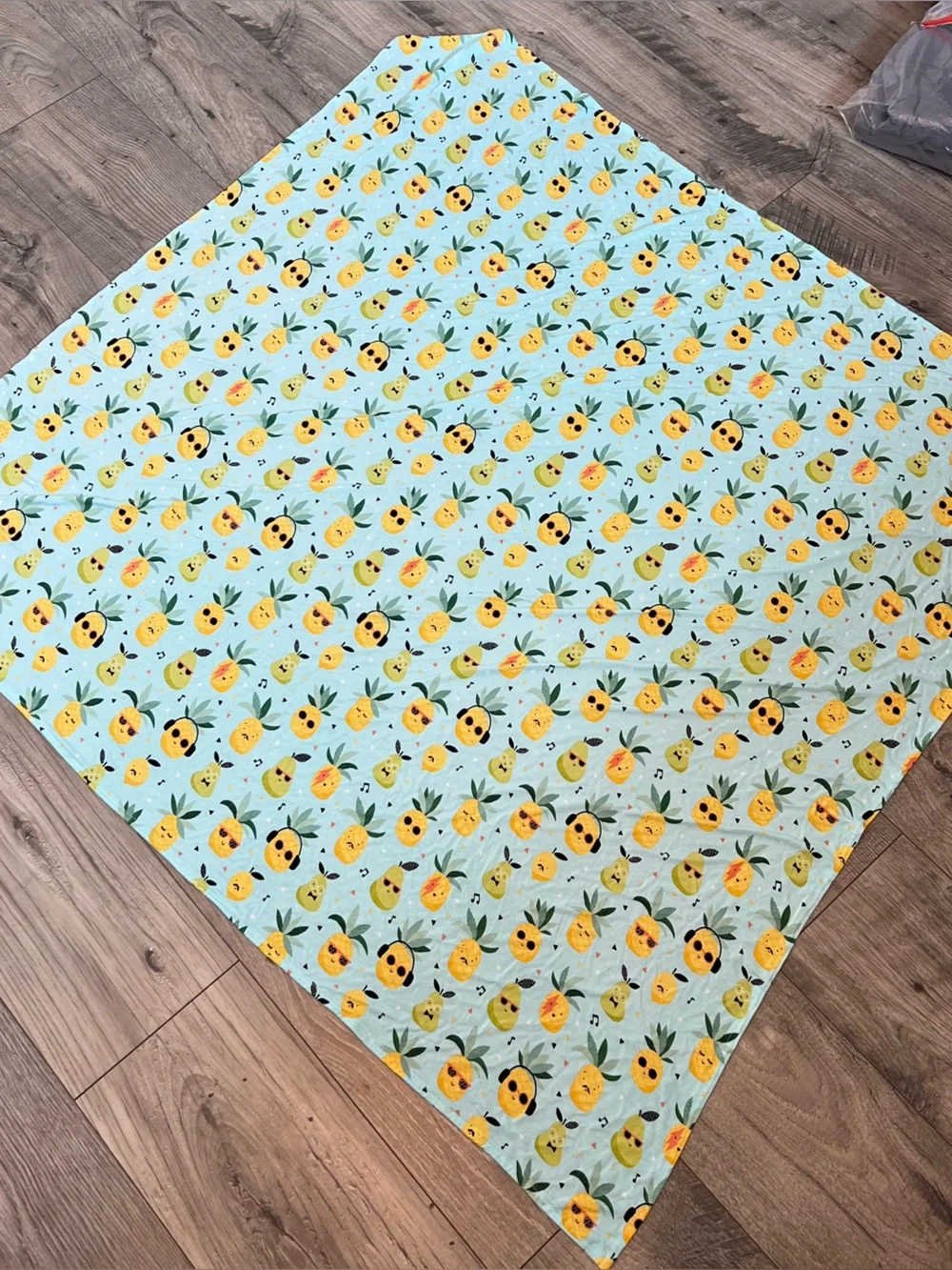 Little Sleepies Pineapples Bamboo Swaddle & Knotted Hat Set